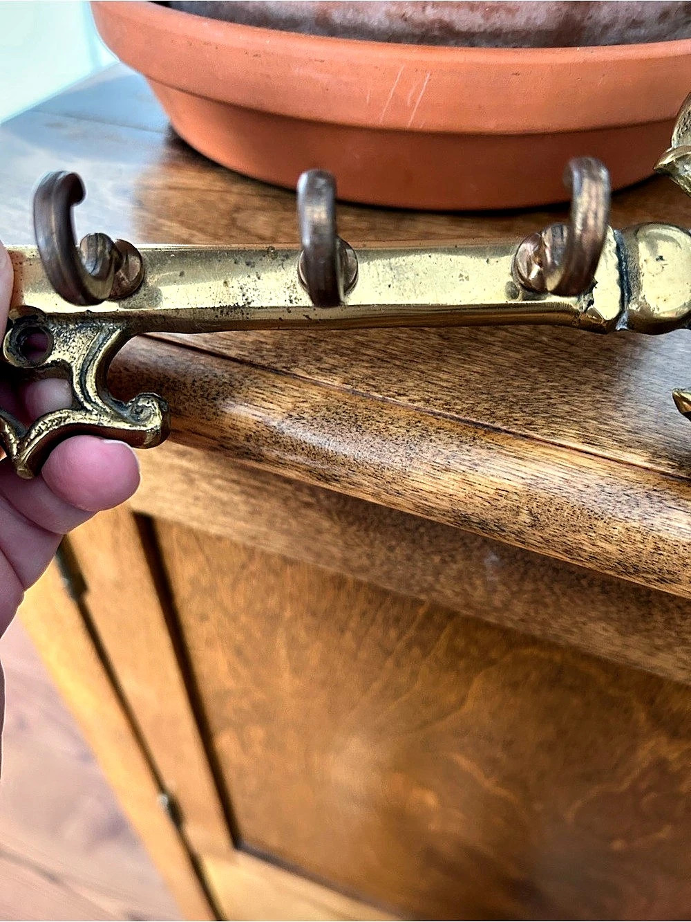 Vintage Solid Brass Key Rack - Picture 5 of 7